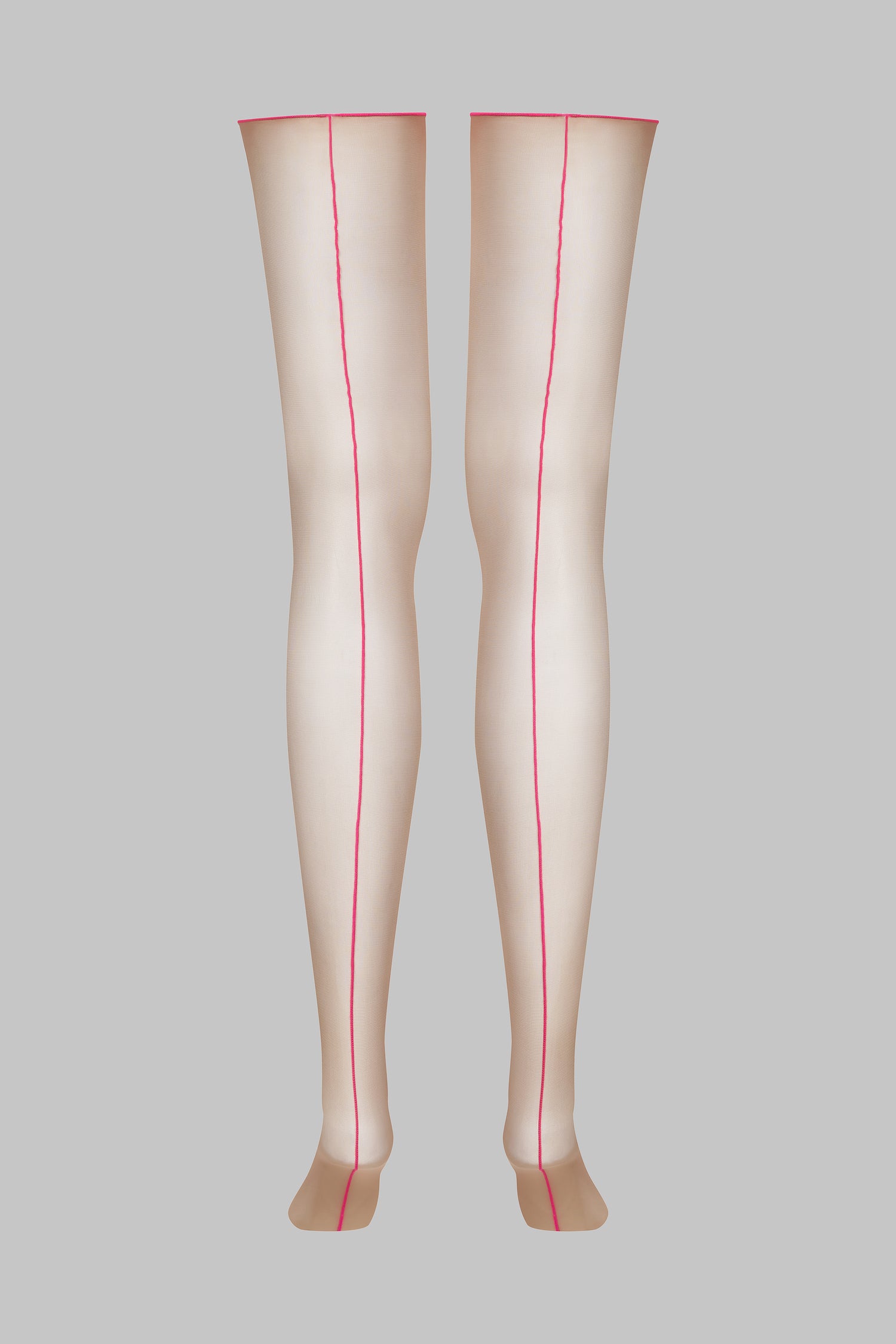 Cut and curled neon seamed stockings 20D - LEGWEAR