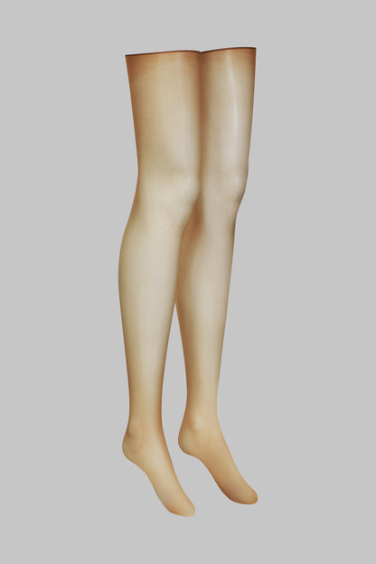 Glossy cut and curled stockings 20D - Caramel - LEGWEAR