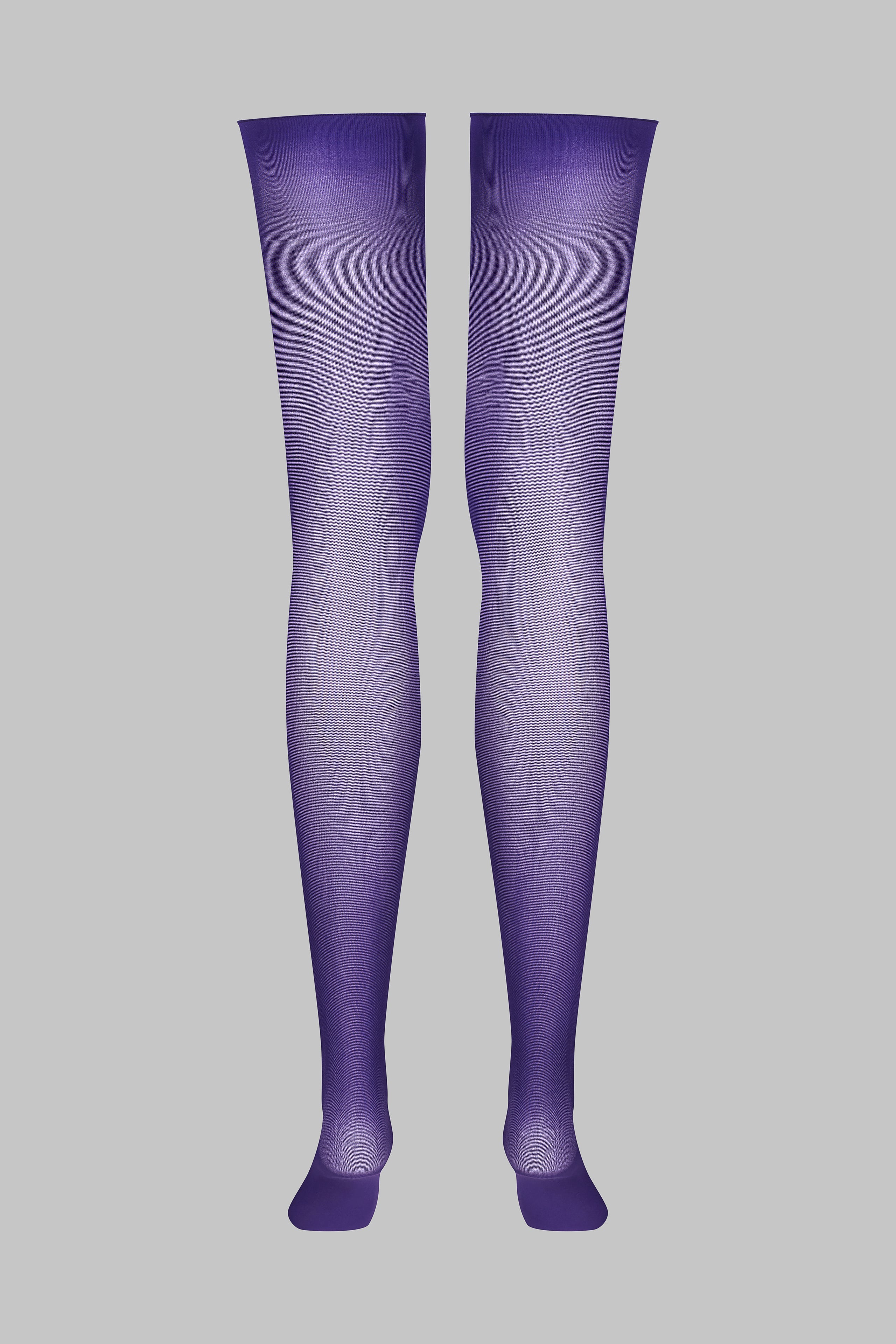Cut and curled stockings 40D - Purple - Les Coquetteries