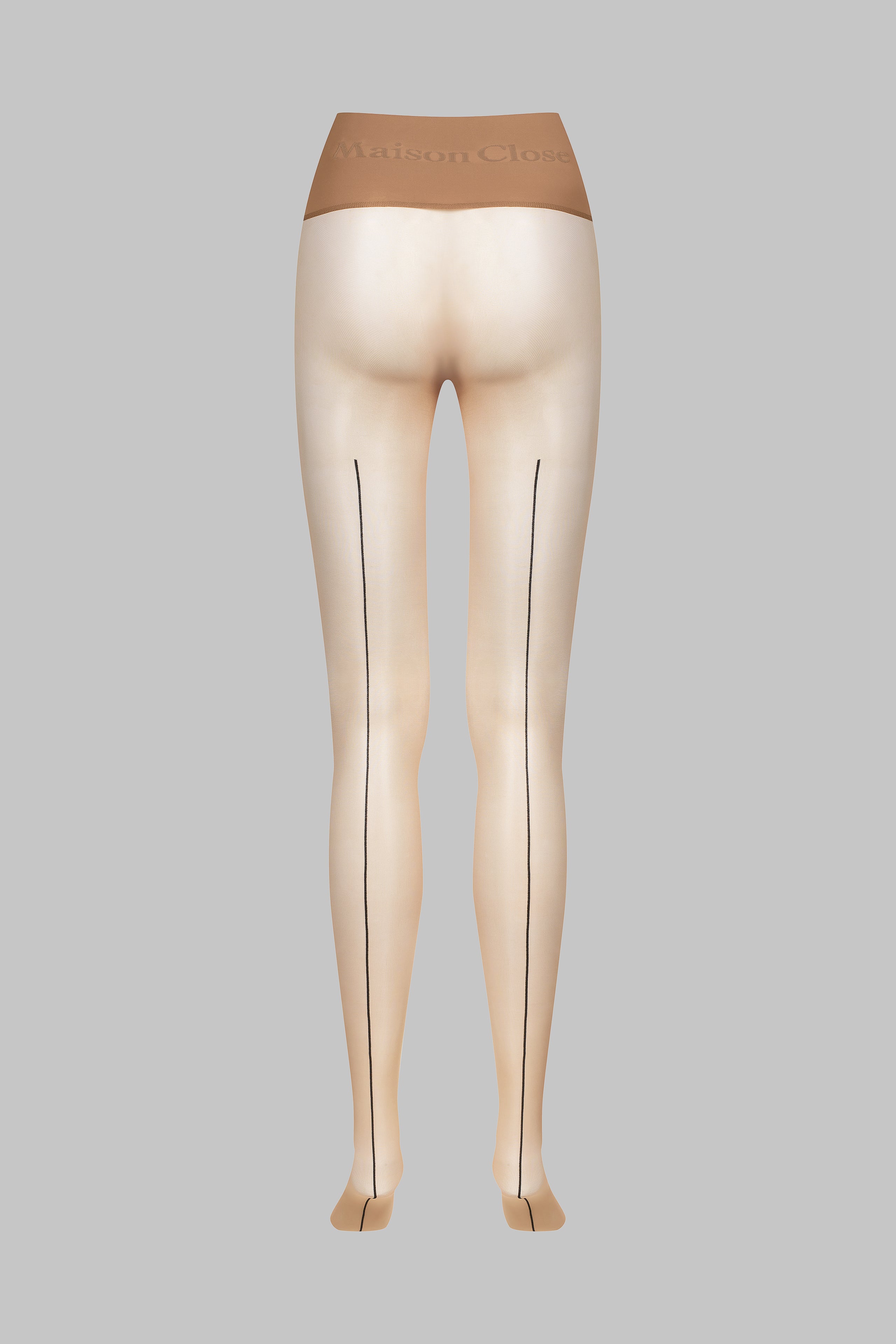 Signature back seam seamless tights 20D - Medium Nude - Les Coquetteries