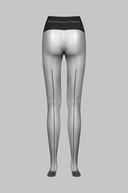 Signature back seamed seamless tights - Black - LEGWEAR