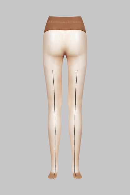 Signature back seam seamless tights 20D - Sun Nude - LEGWEAR