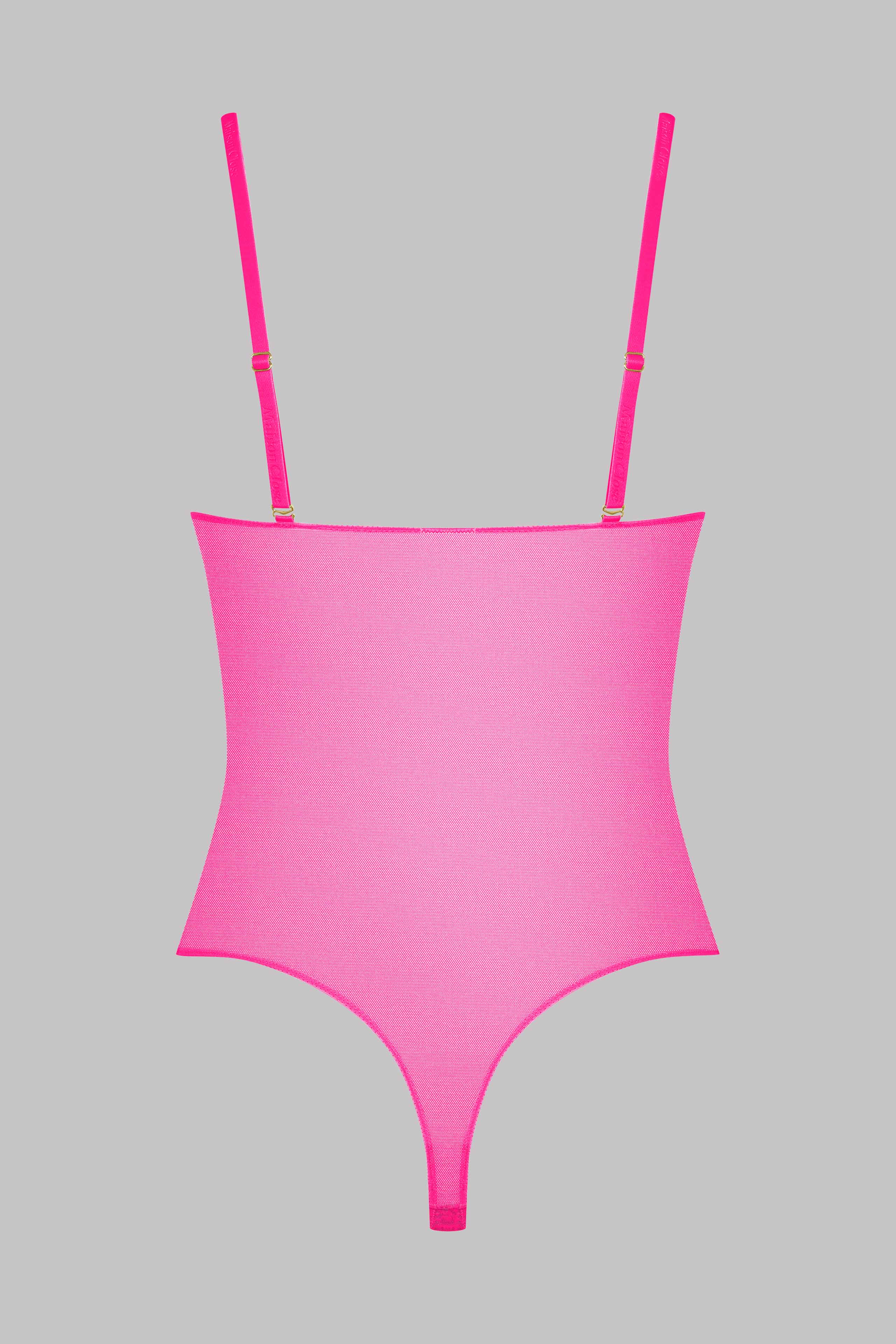Here To Stay Bodysuit - Neon Pink