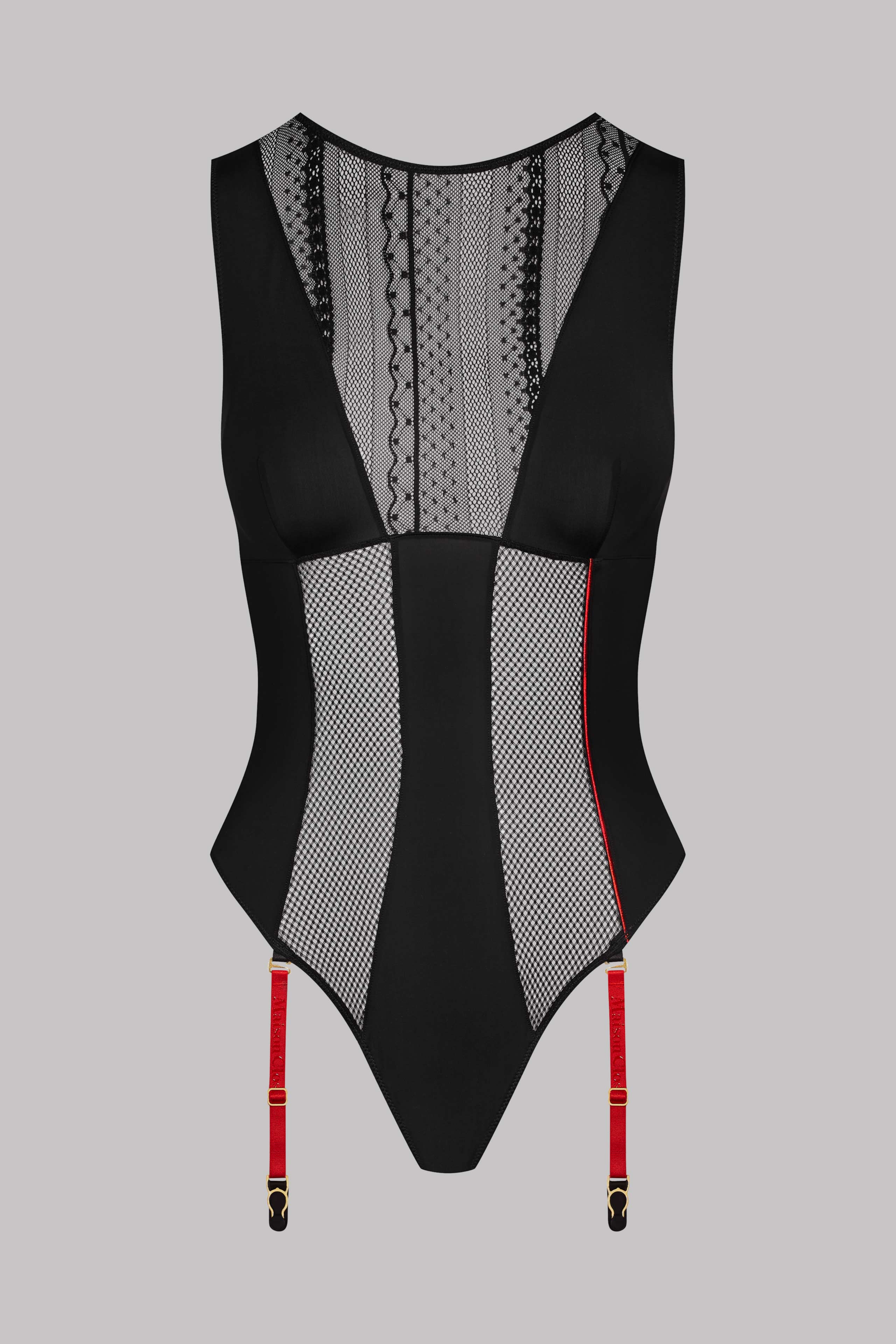 Bodysuit with suspenders - Sacré Cœur