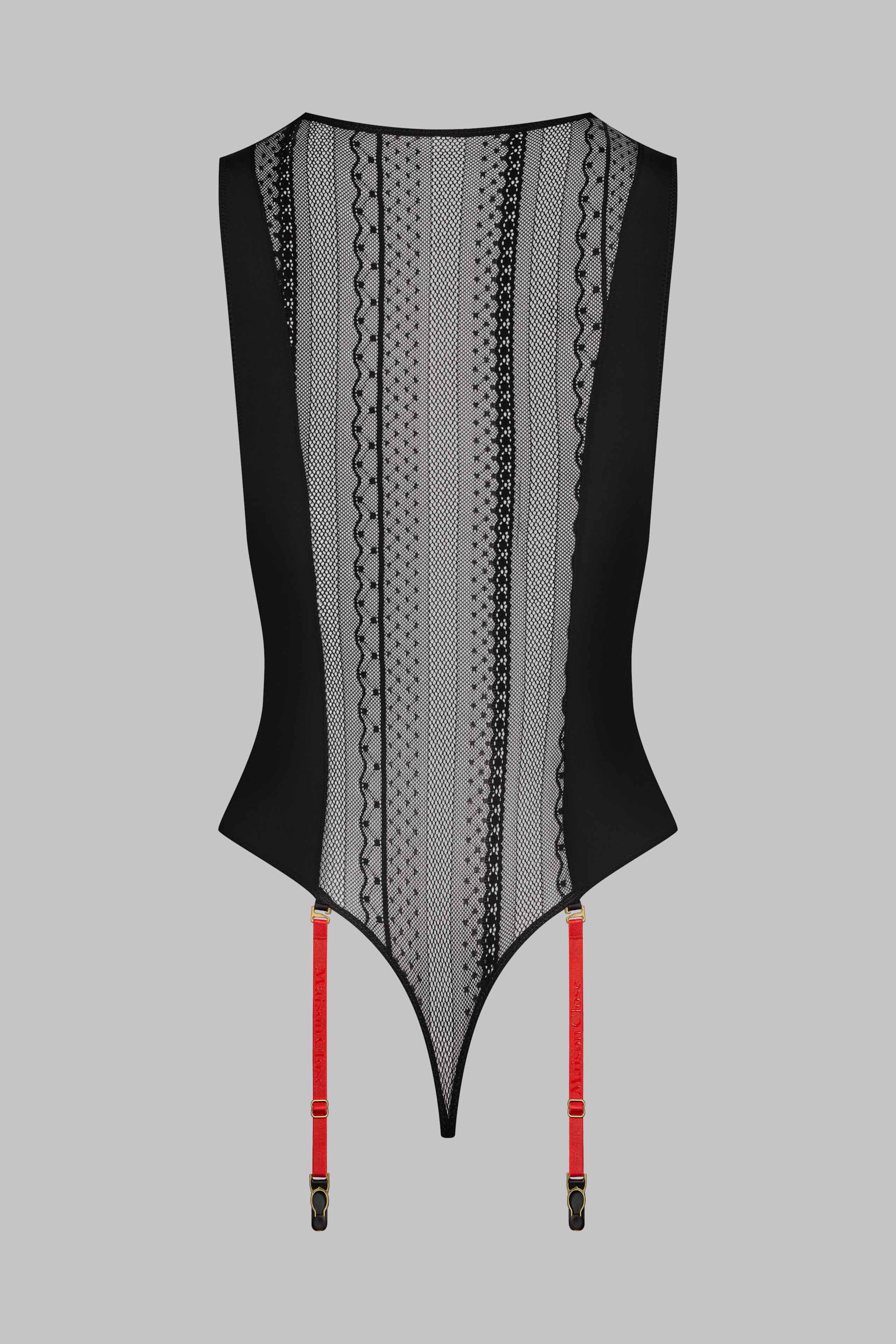 Bodysuit with suspenders - Sacré Cœur